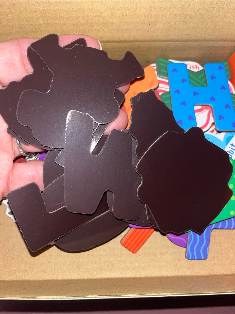 Magnetic Animals & Letters Set - Blue - 52-Piece Educational Fridge Magnets - Picture 3 of 5